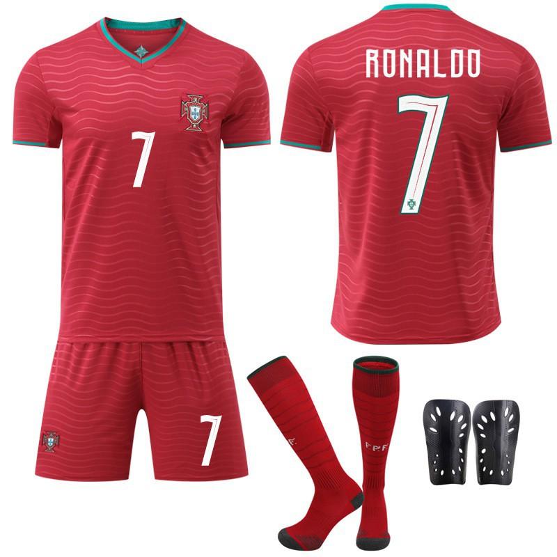 World Cup No. 7 C Ronaldo Jersey Set 8B Fee Sports Team Uniform Jota Football Portugal Home Court