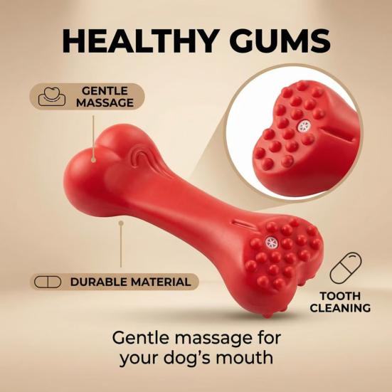 Squeaky PP Dog Chew Bone Bite-Resistant Teething Toy for Small Dogs Dog Dental Care Toy for Dental Health And Anxiety Relief