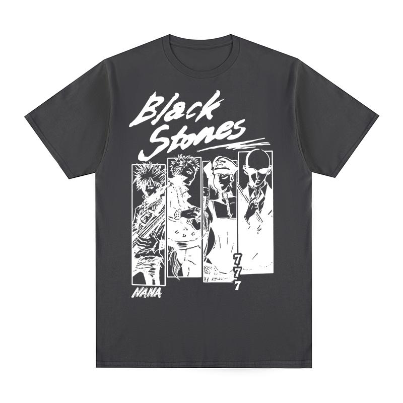 Black Stones NANA Vintage Tshirt Japanese Anime Kawaii Clothing Unique Graphic Cotton Unisex T shirt New TEE TSHIRT Womens tops