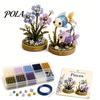 12 Tierkreiszeichen Perlen Bastelset, DIY Perlen Garten Set, 3D Perlen Astrologie Blume Set mit Vorsortierten Perlen Werkzeugen, Perlen Bastelprojekt für Anfänger