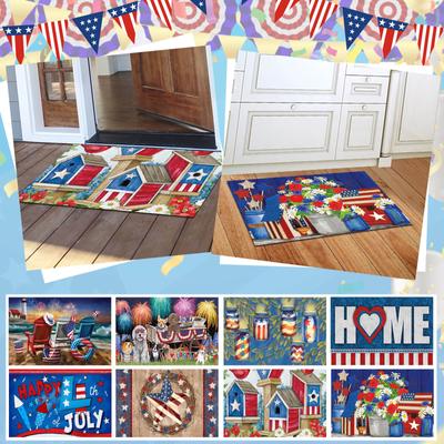 Independence Day Door Mats Bathroom Bedroom Living Room Floor Mats Household Non-slip Carpet