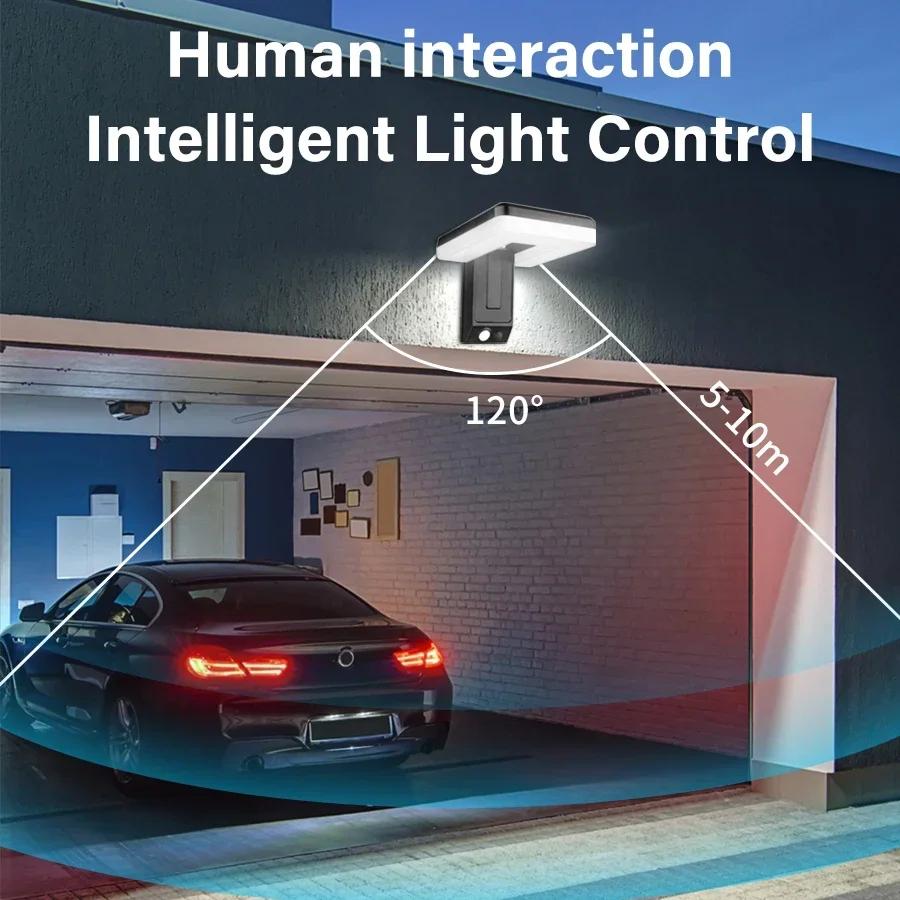 120° Solar LED Light Outdoor Wall Light Waterproof Spotlight Motion Sensor Solar 3 Modes Street Light Garden Garage Decoration