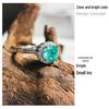 Gessen Paraiba Schlichtes Rosenschliff Schmuckset: Exquisite Ohrringe, Ring & Anhänger im leichten Luxusstil.