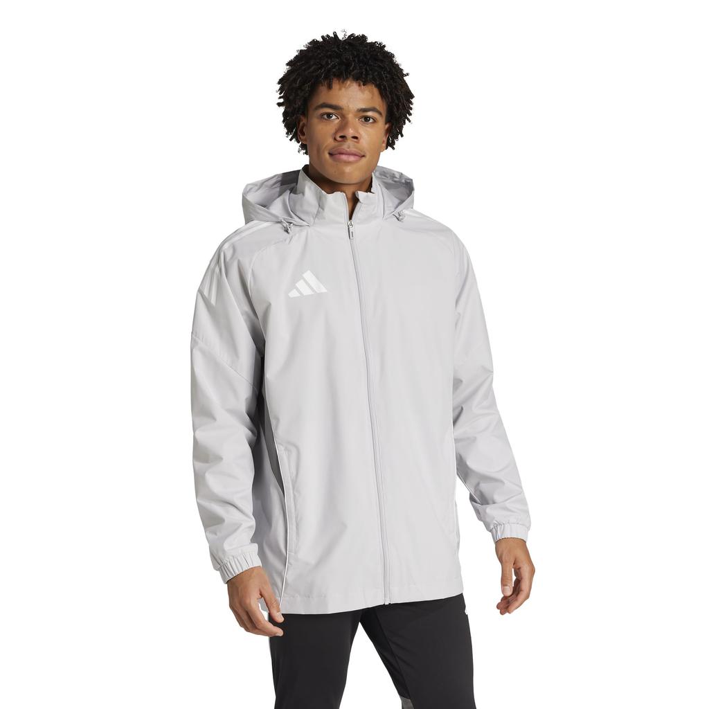 Adidas Tiro 25 Competition Soccer Team Light Gray Sizes All-Weather Jacket, JSJ90, Men's (JI8961), J/XL