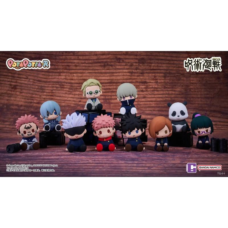 7.5CM 6Pcs/Set Jujutsu Kaisen Anime Figure Itadori Yuji Satoru Gojo Napping Cat Version Model Toys Gift Collection PVC Q prone Kid Friendly