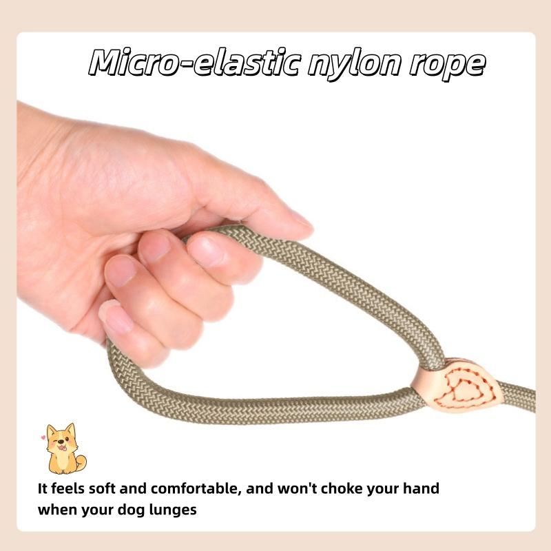 New Dog Leash Slip Rope Lead Leash Heavy Duty Braided Rope Adjustable Loop Collar Training Leashes For Small Medium Dogs