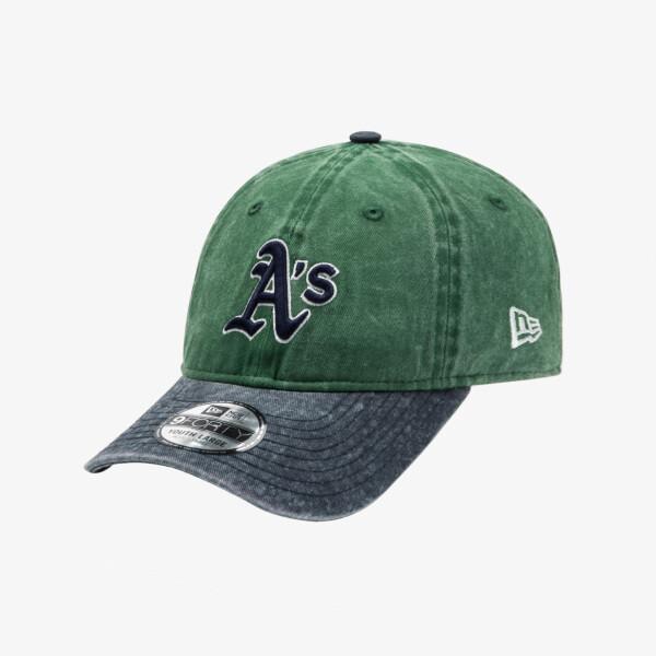 

New Era Mlb Oakland Athletics Пигментная стирка Неструктурированная бейсболка Зеленая CHILD (46 years old)