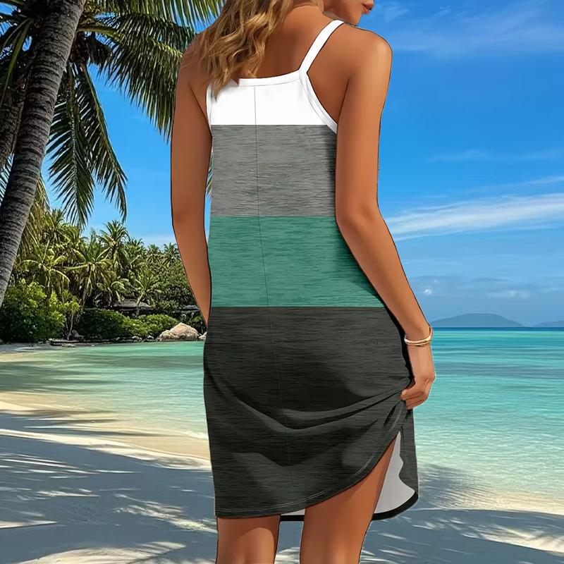 Women's Beach Dress Mini Dress Coconut Tree Print Casual Modern Dress Sleeveless Loose Fit Outdoor Daily Summer