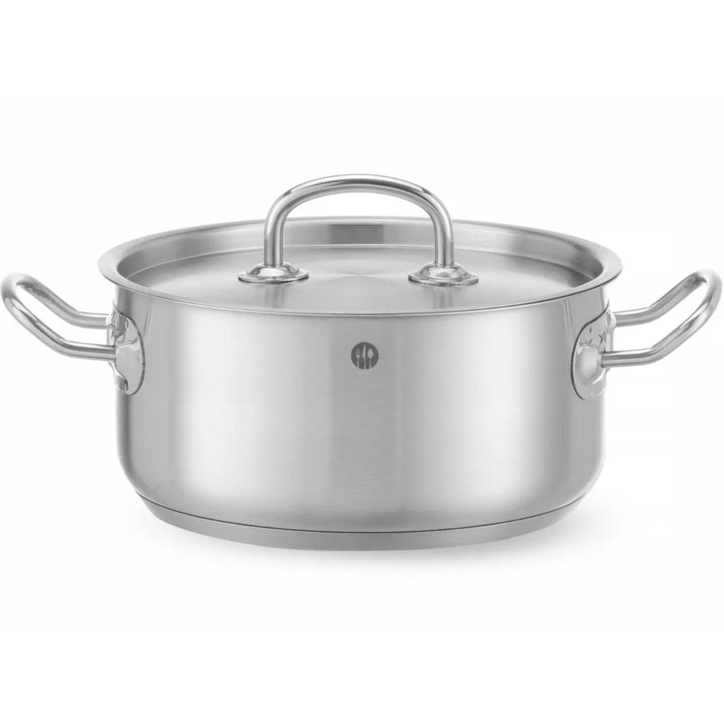 Kitchen Line low pot with lid 2.9 l diameter 200 x 95 h - Hendi 836019
