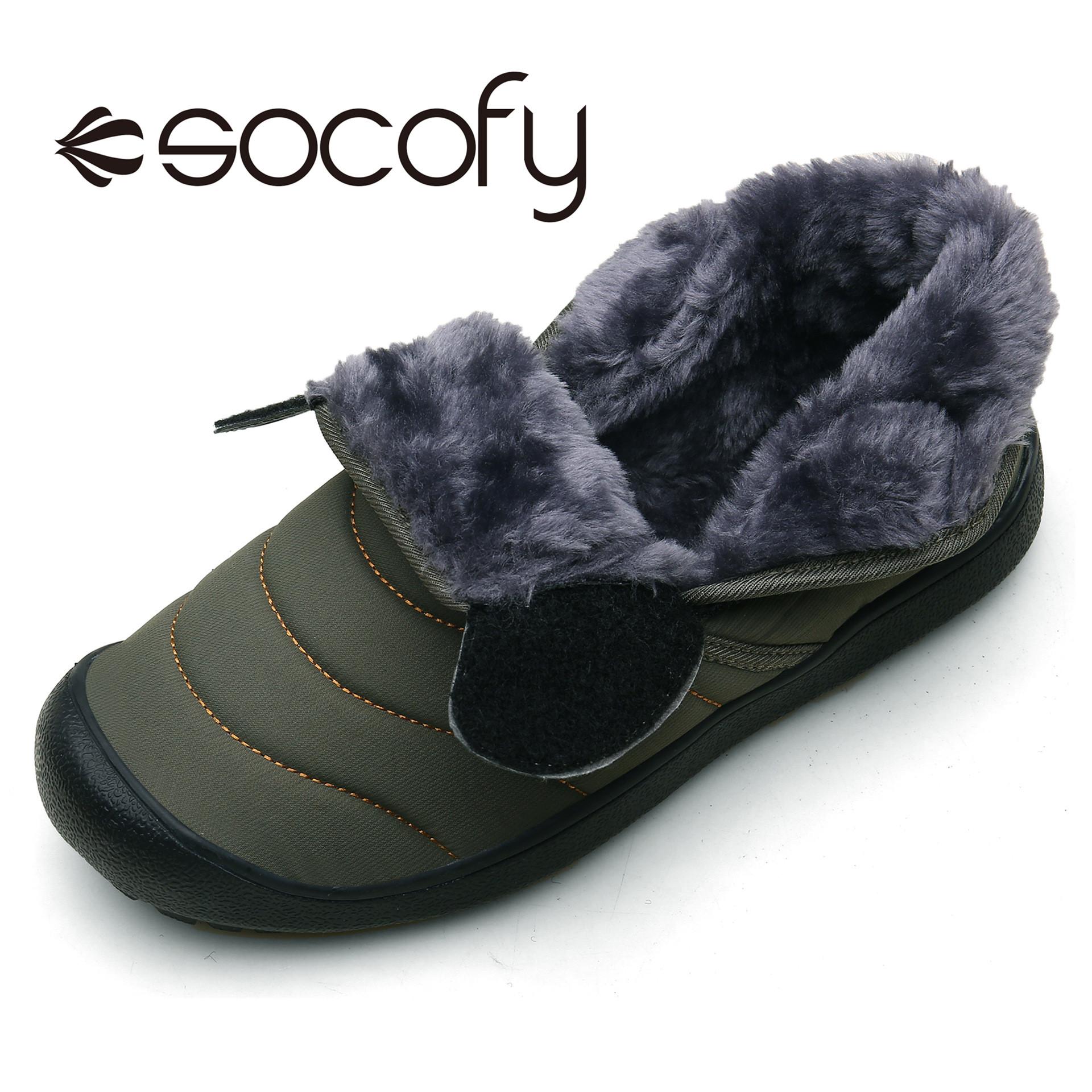 

SOCOFY Женщины Зима Водонепроницаемый Теплый Подкладка Короткий Снег Лодыжки Крюк Петля Обувь