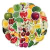 50Pcs Trendy Green Fruits And Vegetables Personalized Graffiti Stickers Creative Waterproof Removable Refrigerator Skateboard G