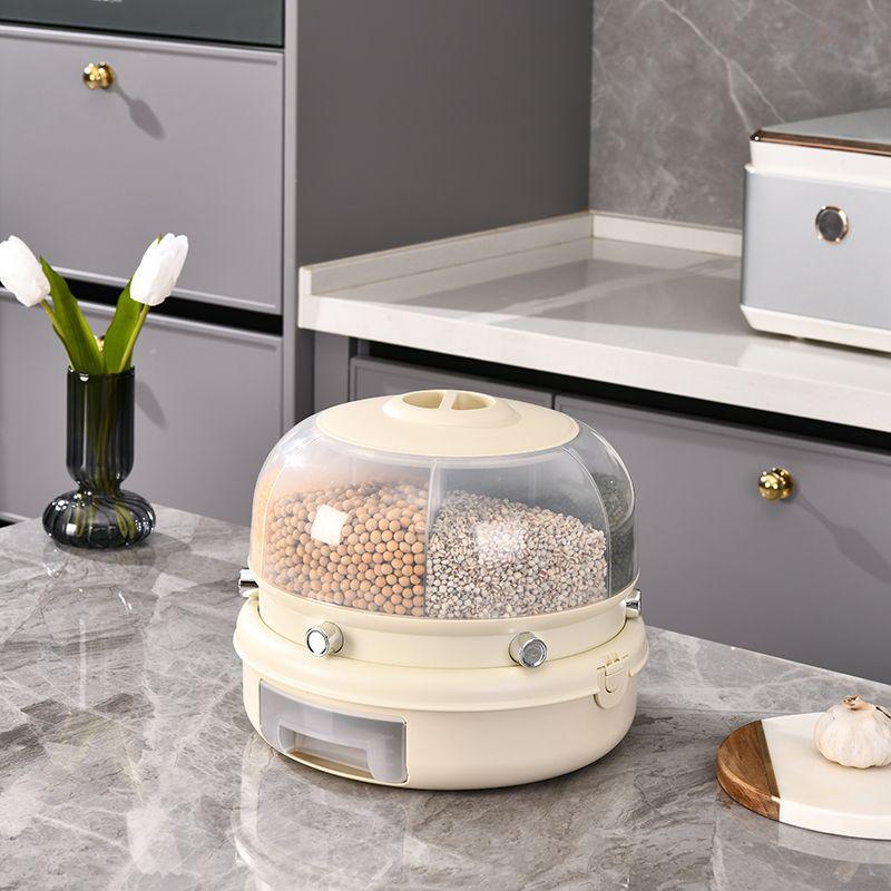 Rotatable Double-Layer Insect-Proof Moisture-Proof Rice and Grains Storage Box Upgraded Thickened