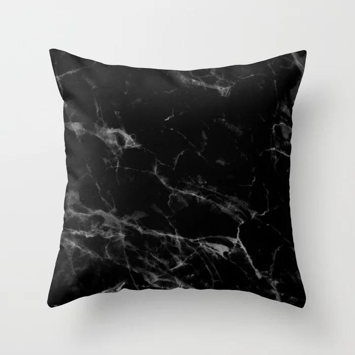 Marble Texture Nordic Style Peach Leather Velvet Pillow Case Pillow Core Modern Simple Car Cushion Premium Durable