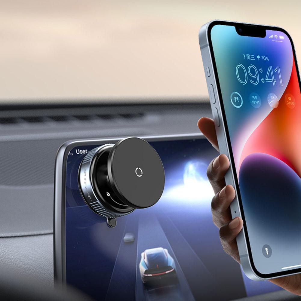 Magnetic Vacuum Car Phone Holder Stand 360° Rotatable Magnet Car Mount Support GPS Mobile Bracket for Macsafe iPhone Huawei