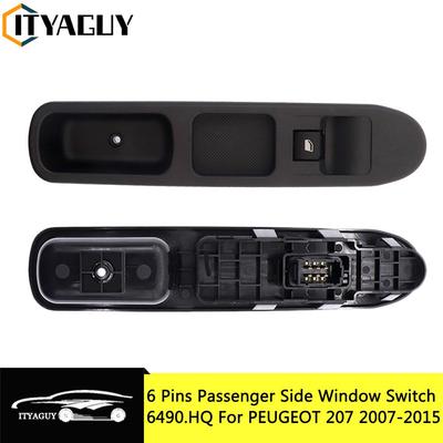 Power Window Switch Button Passenger Side Electric Master Window Switch For PEUGEOT 207 2007-2015 6490HQ 6554HJ 6554QL