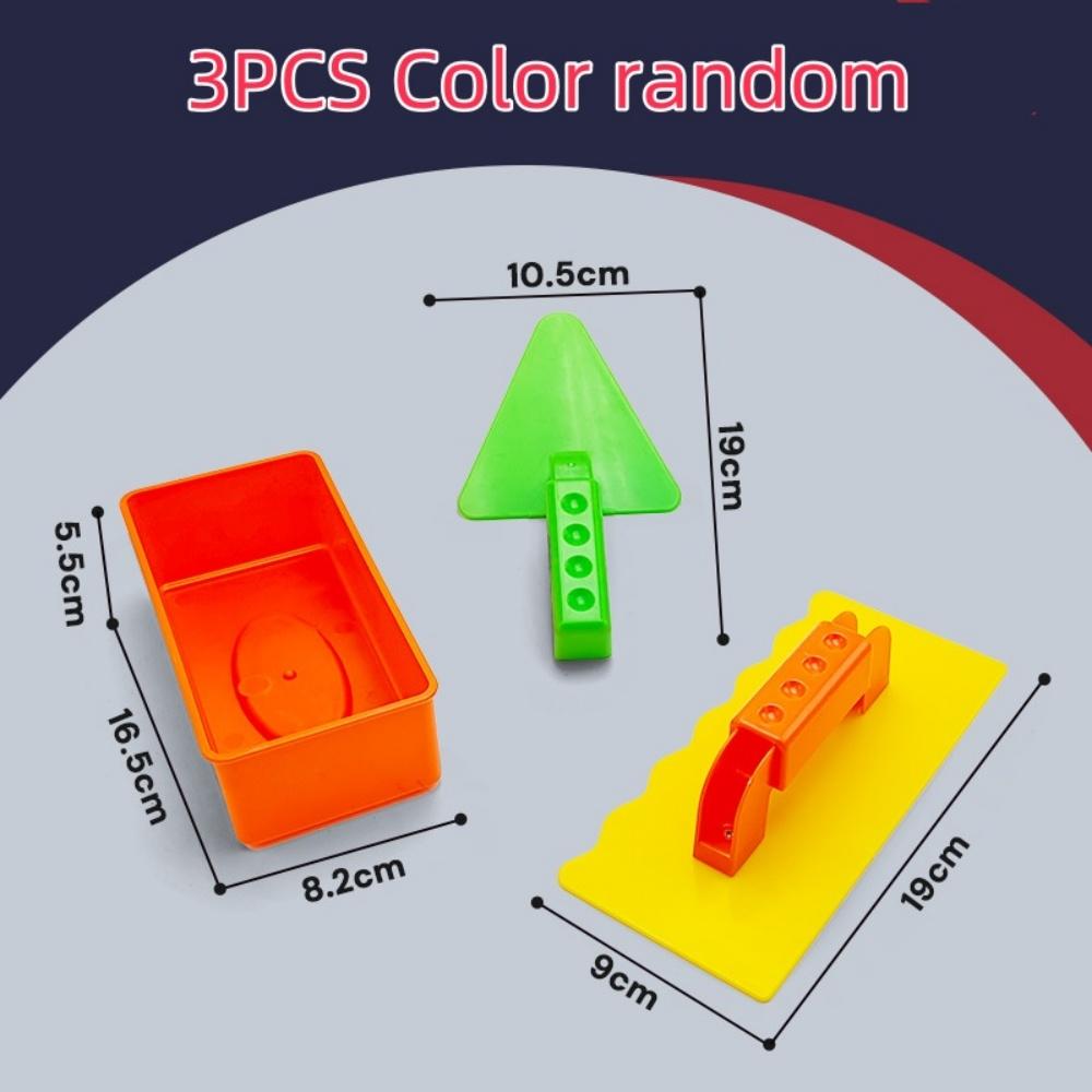 3 stycken Snöleksak Strand Sand Rolig Murstensform Sandslottform För Vinter Och Sommar Bygg Snö Utomhus Barnens Födelsedag Leksak Gåva