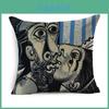 Luxurious Van Gogh Starry Night Square Cushion Covers With Premium Cotton Linen