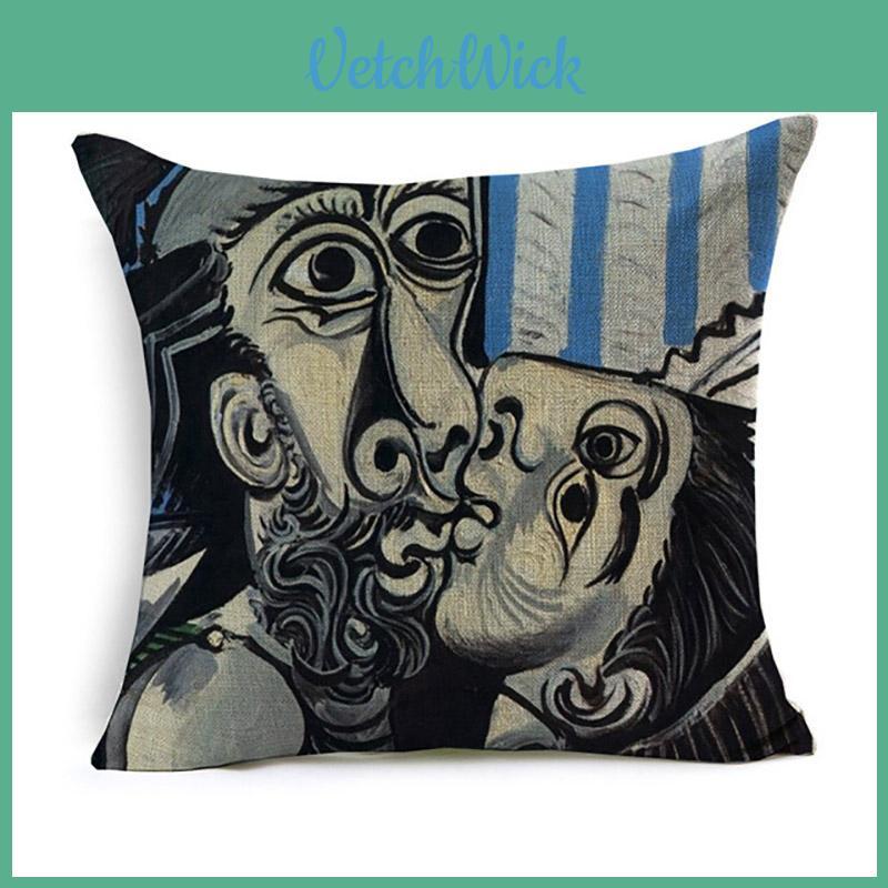Luxurious Van Gogh Starry Night Square Cushion Covers With Premium Cotton Linen