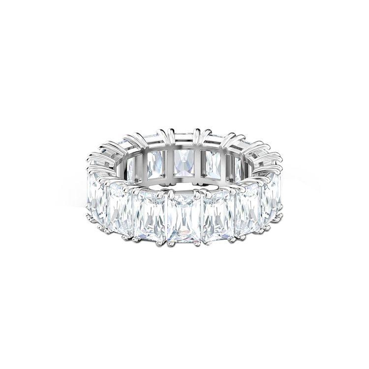 Swarovski Vittore Wide Ring Women jewelry Silver 5572689 Box (Random Color),52