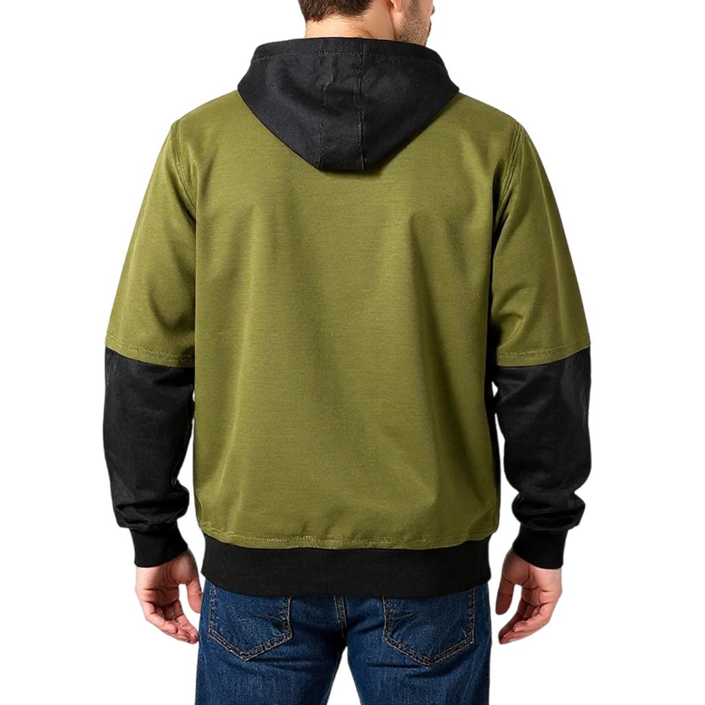 Men's Big Size Loose Leisure Hooded Hood Long Sleeves Upper Garment