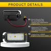2Pcs License Plate Light for Ford KUGA S MAX MONDEO MK4 MK5 MK2 FIESTA 2008-2019 FOCUS Ford Jaguar XJ XF LED Number Signal Light