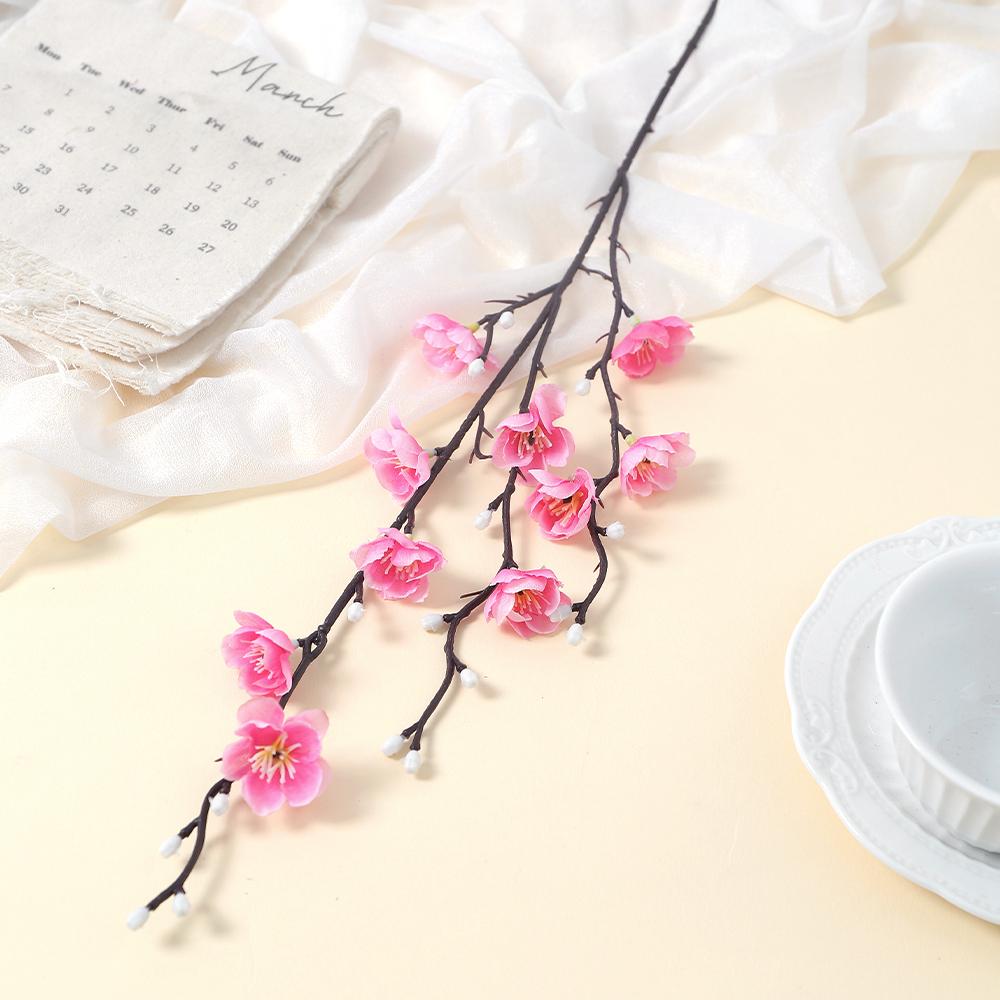 1/2Pcs Artificial Flowers Bouquet Plum Blossom 53CM Fake Flowers for Home Decor Garden Wedding Decoration Table Vase Accessories