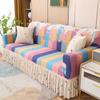 Printed Sofa Cover Stretch Couch Covers Patterned Slipcovers With Skirt Washable Spandex Furniture Protector For Living Room