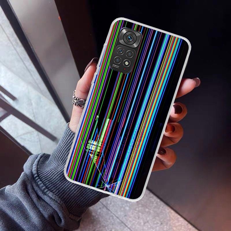 Broken Phone Screen Phone Case For Xiaomi Redmi Note 10 11 12 13 14 15 Pro Plus 11S 12S 14S 11T 11E 10S Soft TPU Back Cover Redm