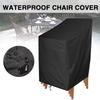 1/2pcs Stackable Patio Chair Cover 210D Oxford Waterproof Outdoor Garden Furniture Protector Covers Dustproof Chair Organizer