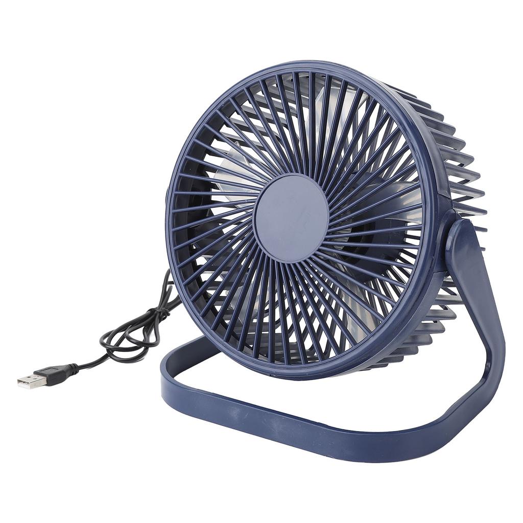 Kleiner Luftzirkulator Ventilator 2 Einstellbare Geschwindigkeiten Blau Tragbar Wiederaufladbar USB Schreibtisch Tisch Kühlventilator für Wohnheim