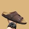 Slippers Summer Flip-Flops for Men Beach Slippers Brown Sandals Comfortable Soft Shoes Non-Slip Bathroom Shoes Men Slides