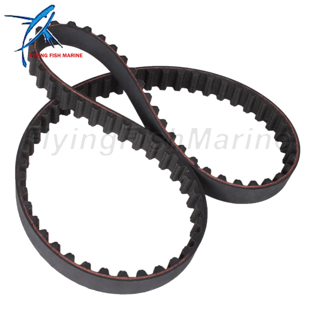 Outboard Motor 65W-46241-00 18-15135 Timing Belt for Yamaha 4-Stroke F25 F30 F40 / 57-8M0151040 831294 8M0065179 for Mercury
