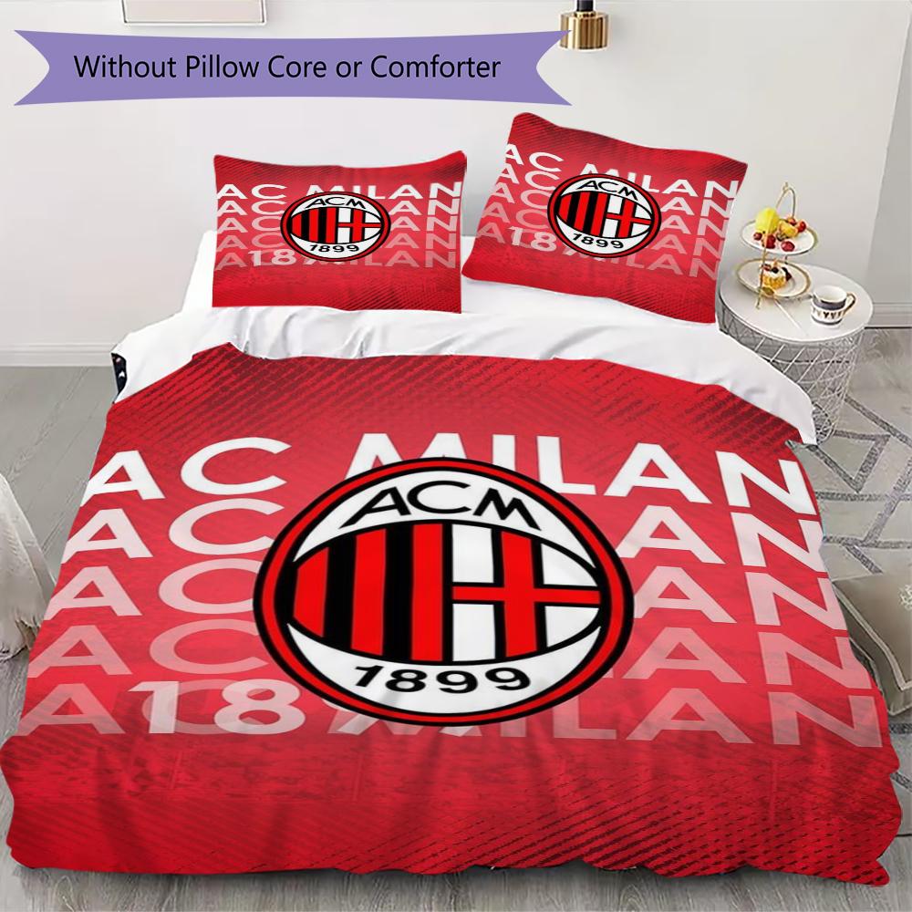 

AC Milan Pattern Bedding uilt Set uilt Cover Pillowcase Home Decoration Birthday Gift (1 * duvet cover + 2 * pillowcase without core)05 135x200cm