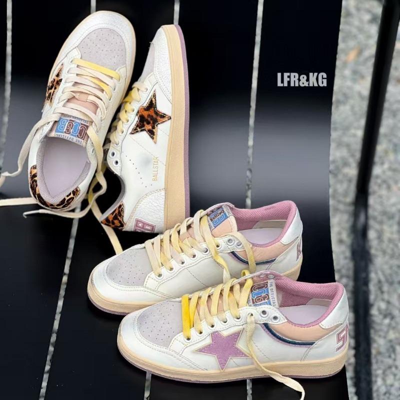 Bamuxiu Spring New Style Fashion Retro Casual Sports Flat Bottom Dirty Star Shoes Women