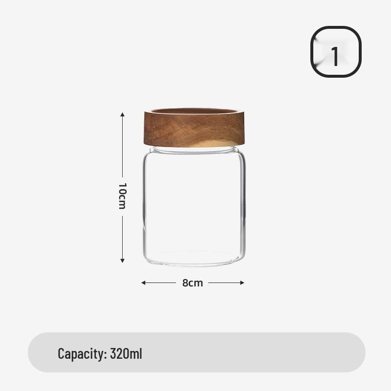 Japanese Glass Storage Jar with Lid for Coffee, Tea, Dried Tangerine Peel, and Grains