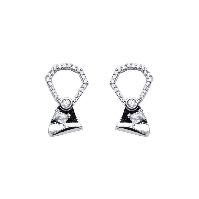 Easy-pull Buckle Earrings for Women  Retro Earrings  Niche Summer Tea Series New Style Trendy Personality