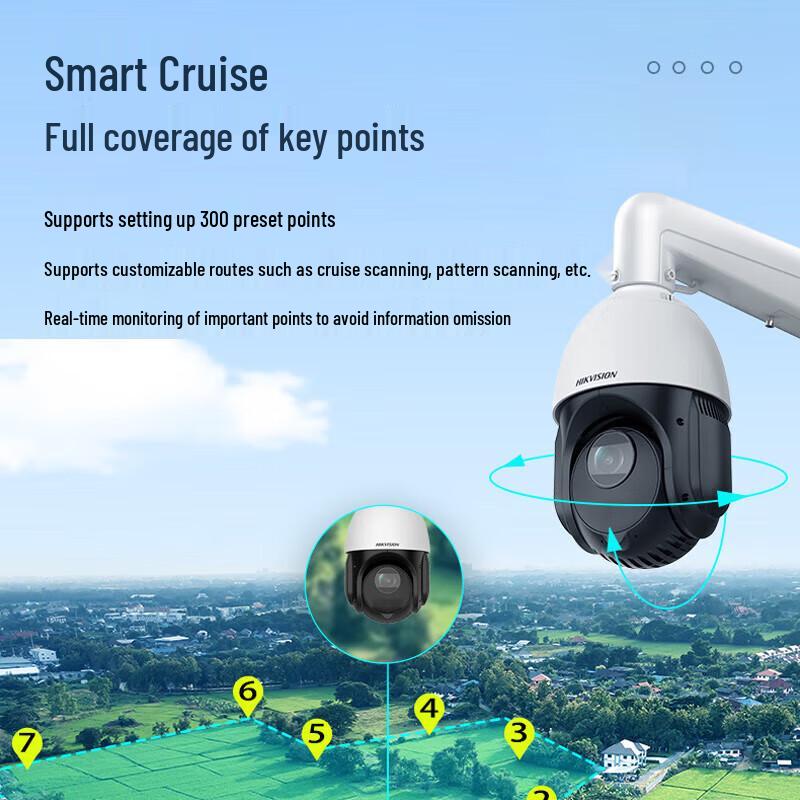 

Hikvision 4MP 4G Full-Color Night Vision PTZ Dome Camera CN plug (adapter included)