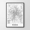 Poster Karte Rom Stadtplan