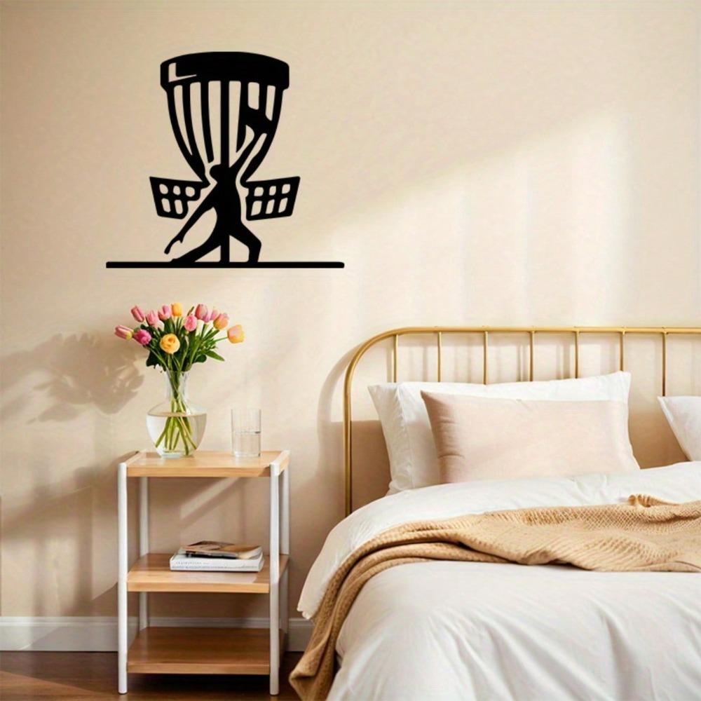 Metal Wall Art Indoor Outdoor Decor Matte Black Sports Theme Golf Kids Room Gift