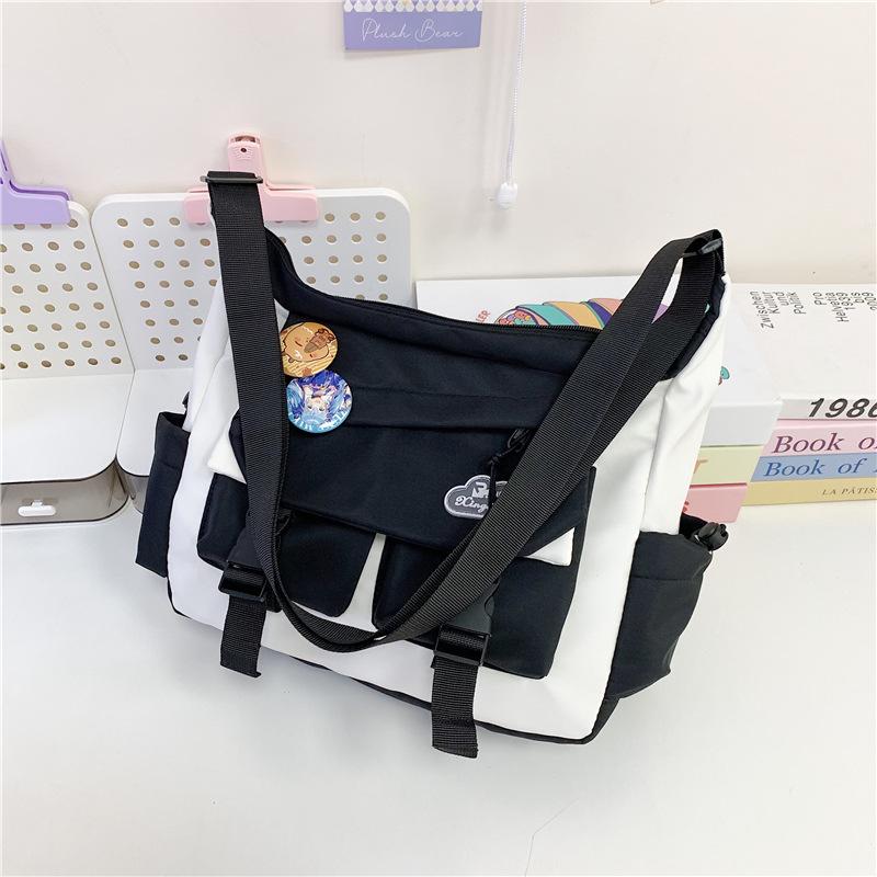 Student tutoring bag girl cute large capacity two-dimensional yuan bar pain bag casual versatile portable messenger bag