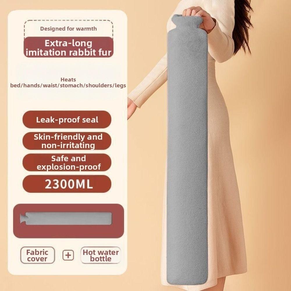Extra Long Warm Water Bag Removable Hand Warmers Thermos Bottle Water-filled Waist Warmer  Gifts