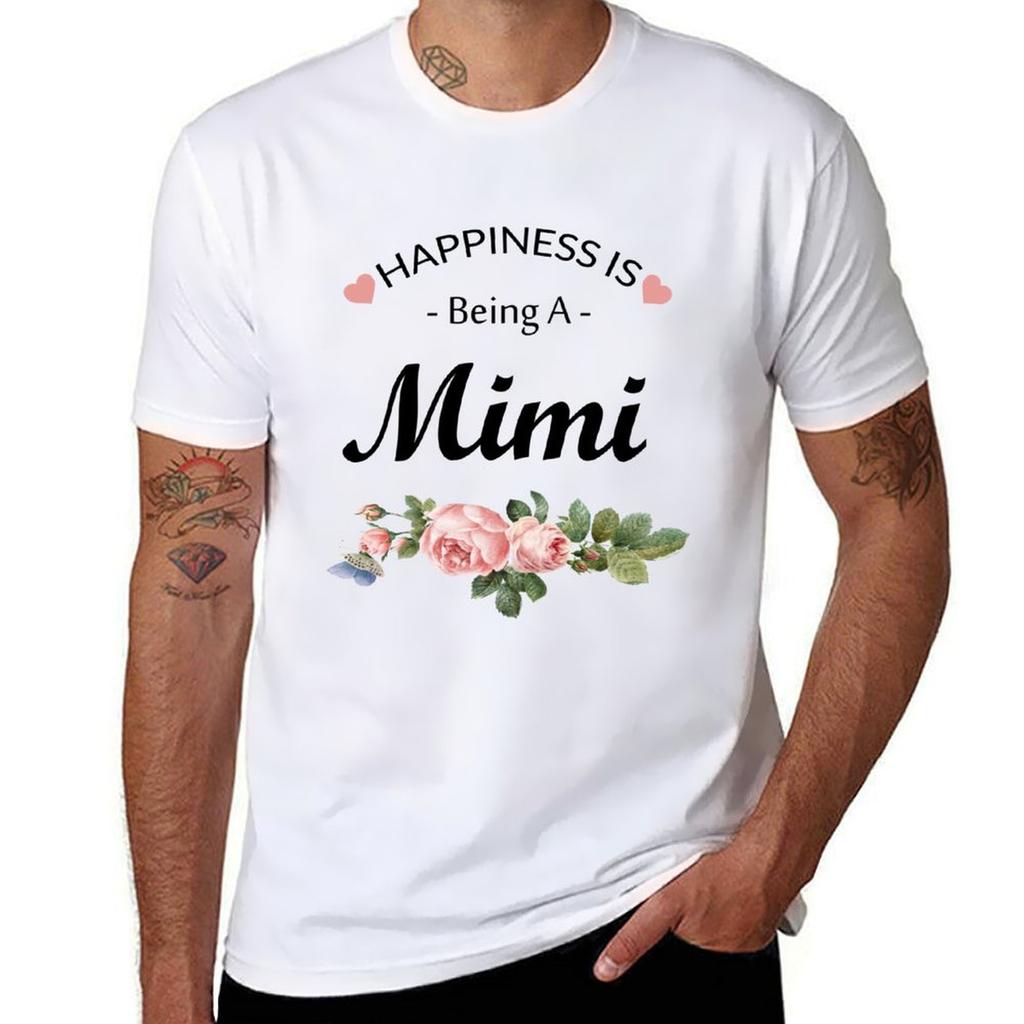 Happiness Is Being A Mimi Tshirt Casual Basic Short Sleeve Tshirt