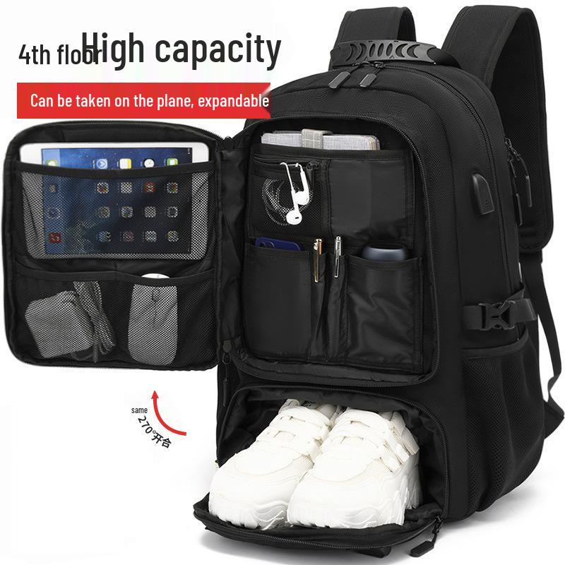 Extra Large Capacity USB Travel Backpack - Breathable, Multi-purpose for Men & Women