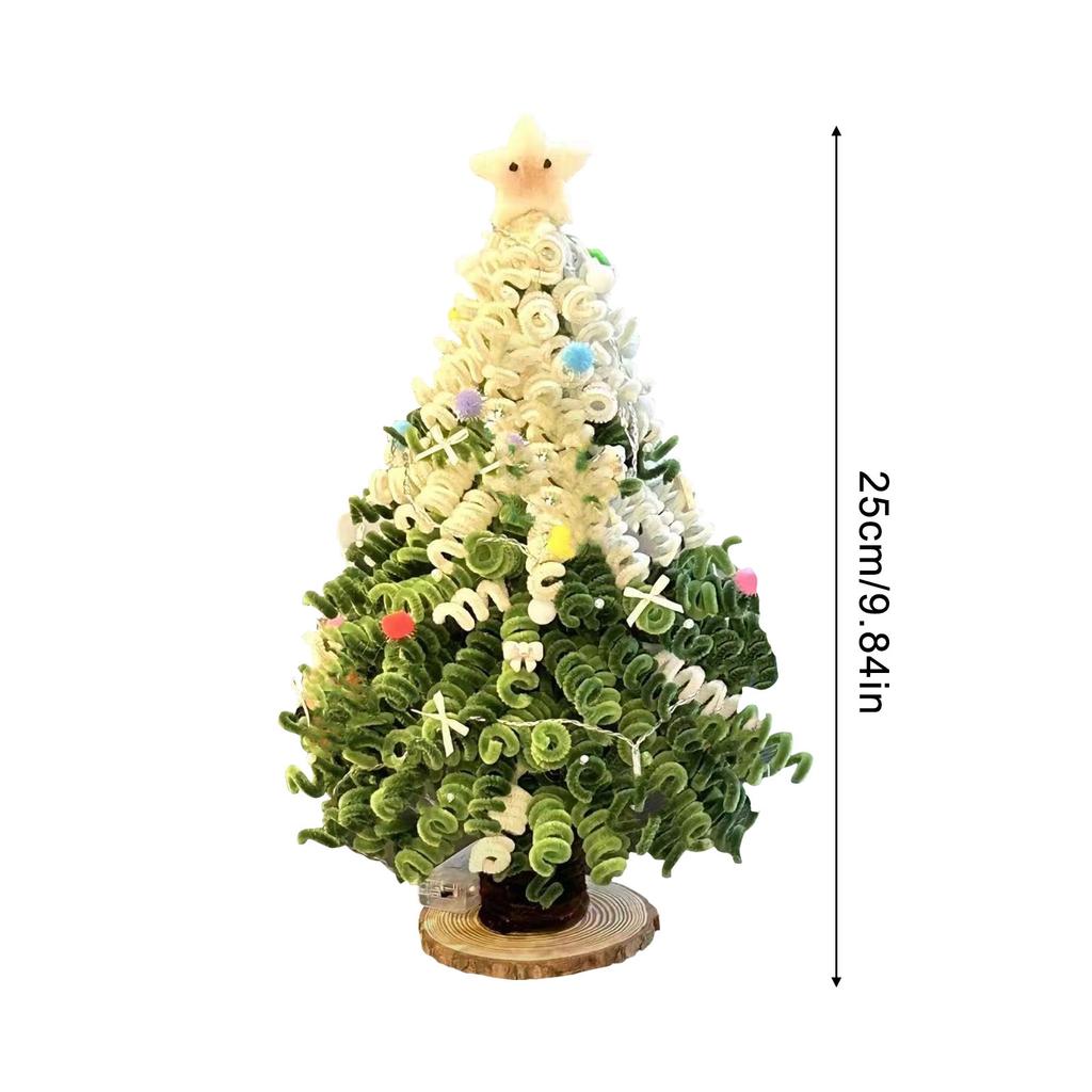 Handmade Twisted Rod Christmas Tree Ornament Green Twisted Rod Christmas Tree Full Set Of Materials Including Light String