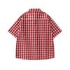Accessori per Cravatte Academy Camicia a Maniche Corte a Quadri Estate Nuova Larga Casual Versatile Camicia per Uomo e Donna Coppie