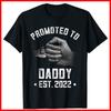 Mens New Dad, Fun Pregnancy Announcement Promoted To Daddy Black T-Shirt Unisex T-Shirt