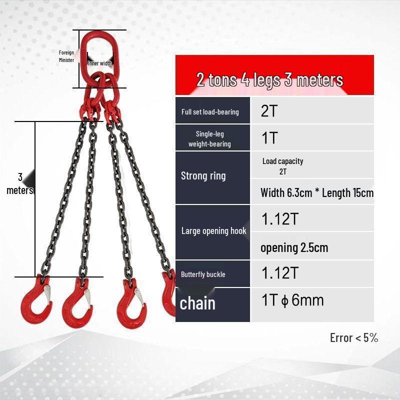 Double & Four Hook G80 Manganese Steel Lifting Chain Sling for Crane Hoist