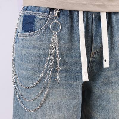 Fashion Gothic Star Waist Chain Metal Alloy Multi-layer Jeans Chain Y2K Hip Hop Multi-layer For Women Man
