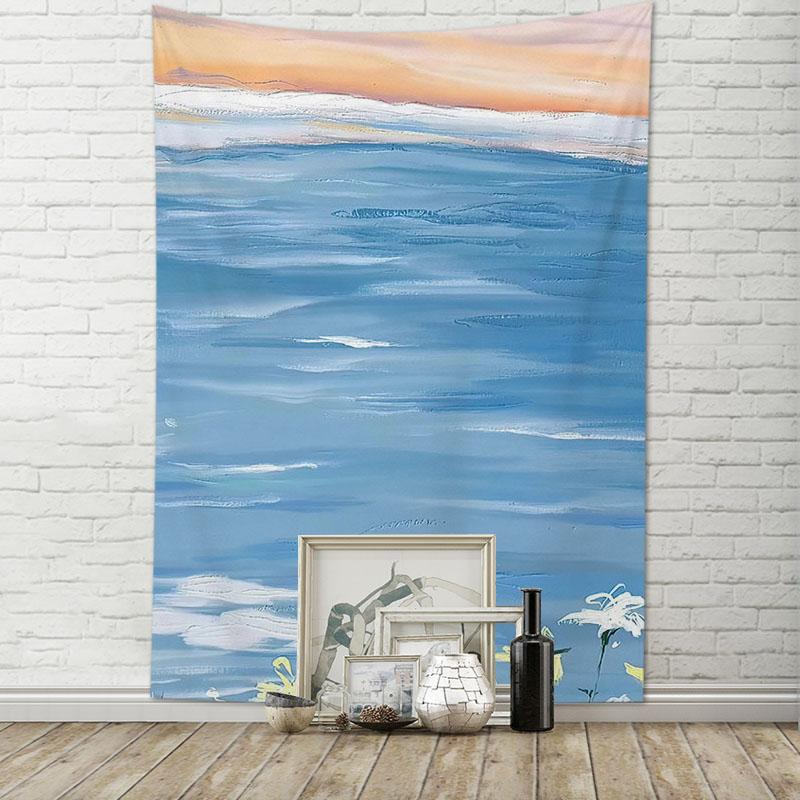 Tapestry room decoration sky moon art oil painting hanging cloth living room home decoration