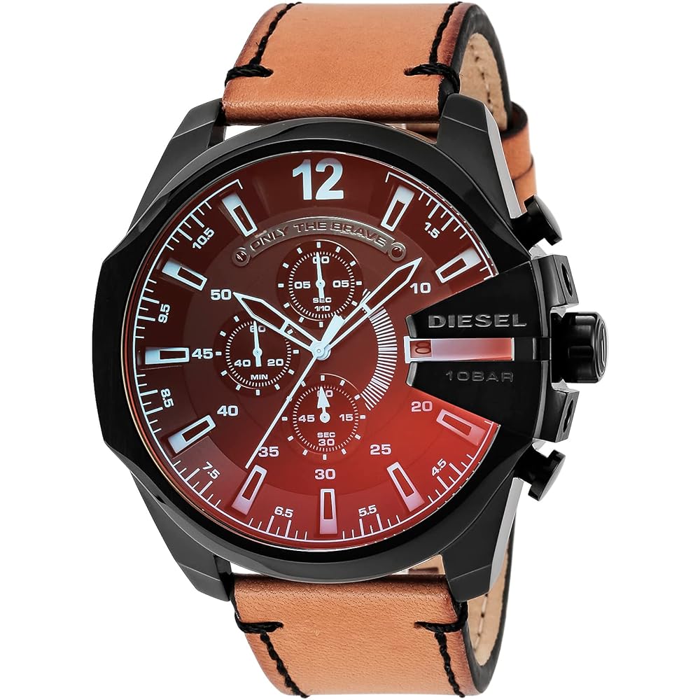 Diesel DZ4476 Megachief Men s Red Quartz Watch 53mm Brand Imported